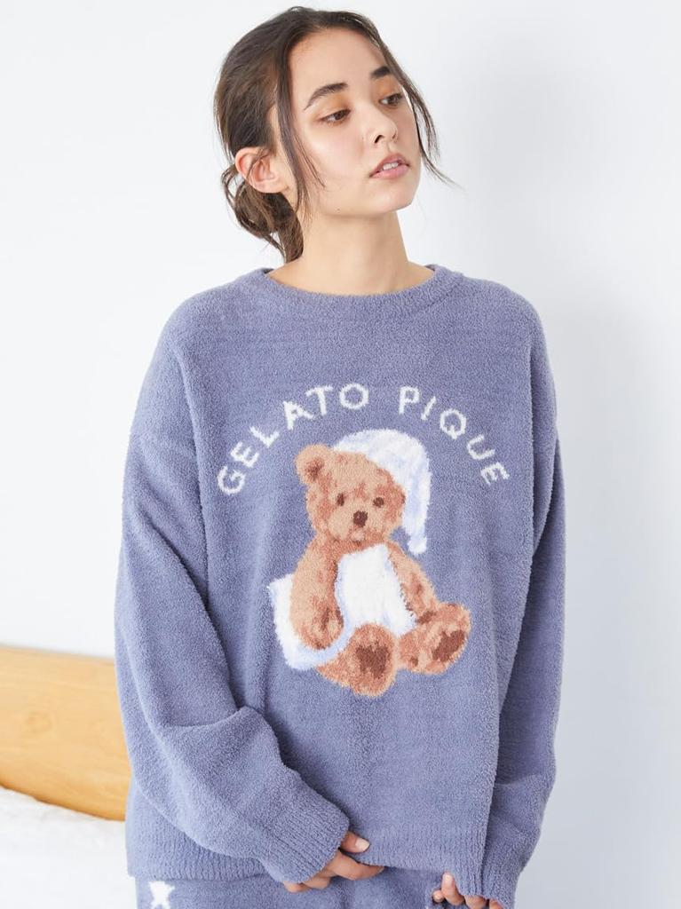 GOOD NIGHT BEAR JQD Pullover PWNT244087 OWHT Free Size [Gelato Pique] Women's
