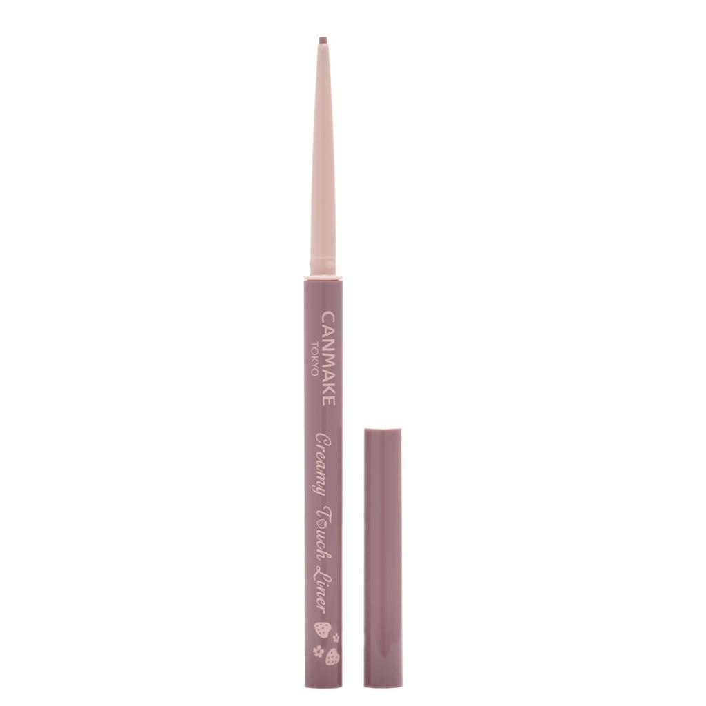Подводка для глаз Canmake Creamy Touch Liner 12 Strawberry Storm, гелевый карандаш, гладкий, с тонким сердечником, розовый, серый