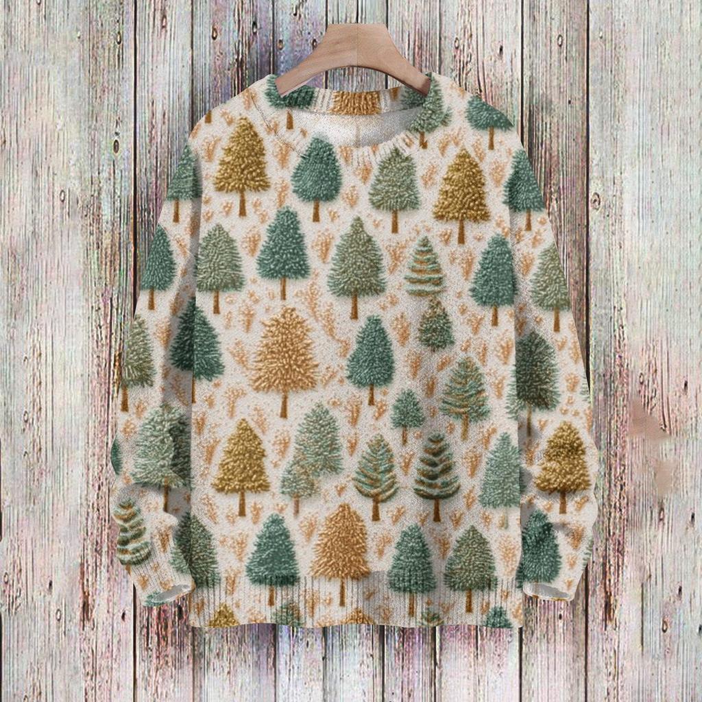 Christmas Sweatshirts For Women Knit Sweater Cute Shirt Fall Crewneck Pullover Tops