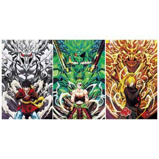 3D-лентикулярная аниме-картина: Академия Героев Наруто и Ван Пис