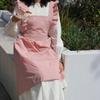 Ruffled Crossback Apron For Baking And Cooking With Waterproof Cotton Material