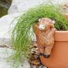 Статуэтка Коровы Хайлендской Смола Маленькая Корова Горшок-кашпо Подвеска для Горшка Лазающее Животное Обниматель Цветочного Горшка для Сада Патио Забора Газона Двора Декор Горшка для Растений