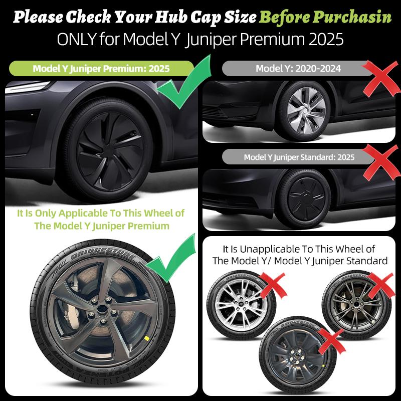 4pcs for Tesla Model Y 2025-2026 Juniper 19 inch Web Hub Caps Car Hub Caps Full Rim Covers Replacement Wheel Cover Accessories