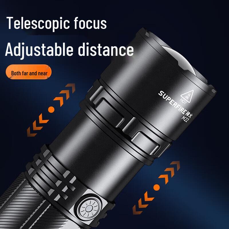 SupFire M22 P90 Zoom Rechargeable LED Flashlight