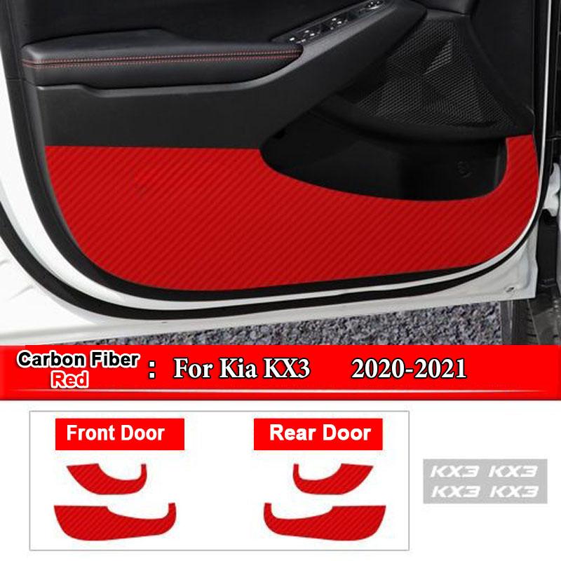 Для Kia Sportage K2 K3 K4 KX3 K5 KX5 KX7 Автомобильные Внутренние Накладки на Дверь Против Загрязнения Узором под Углеродное Волокно Наклейки Защитные Аксессуары