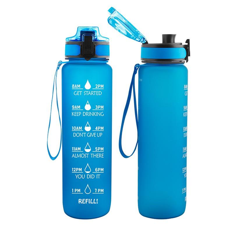 1000ml Tritan Sports Water Bottle With Flip Lid Leakproof Outdoor Gym Cup Hiking Camping Travel