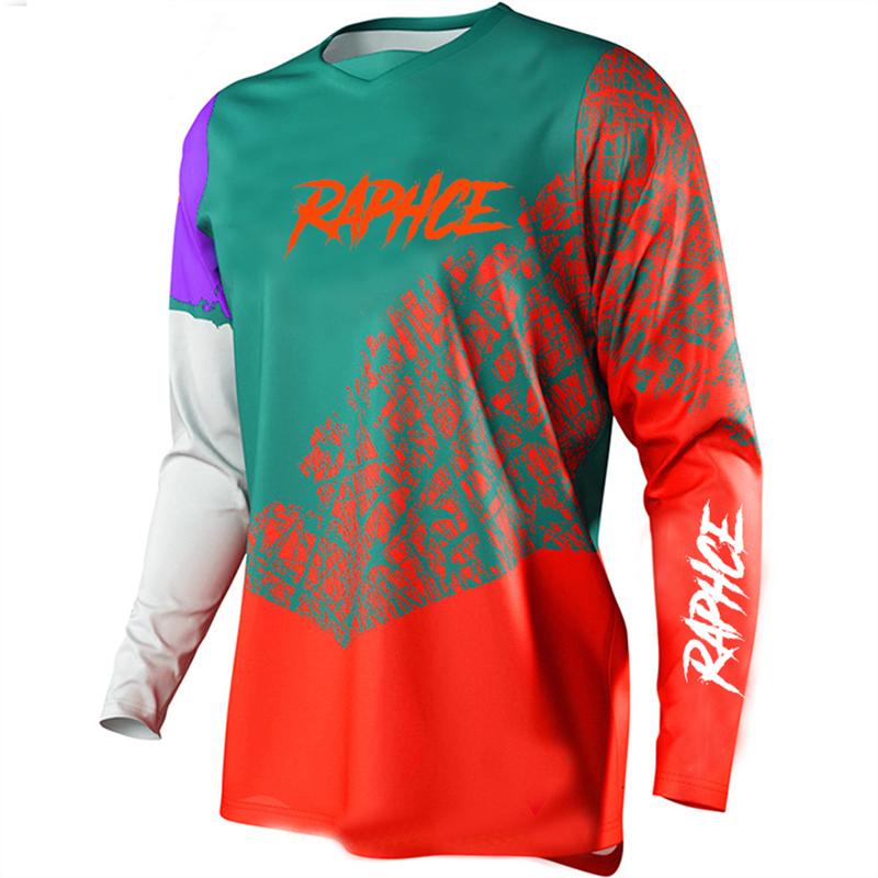 Новая летняя мужская влагоотводящая толстовка для горного велосипеда, мужская кросс-кантри мотоциклетная быстросохнущая рубашка с длинными рукавами