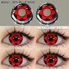 Eyeshare 1 Pair Red Cosplay Contact Lenses for Eyes Halloween Eye Makeup Lens Crazy Cosplay Party Accessories
