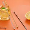Professional Stainless Steel Mixing Stick Long Handle Ball Peen Stirring Rod Reusable Decoration Bar Stir Sticks Bartender Tools