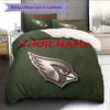 Custom Name,Arizona Cardinals Pattern Bedding Home Decoration Birthday Gift ( 1 duvet cover + 2 pillowcase, without core),fan merchandise.