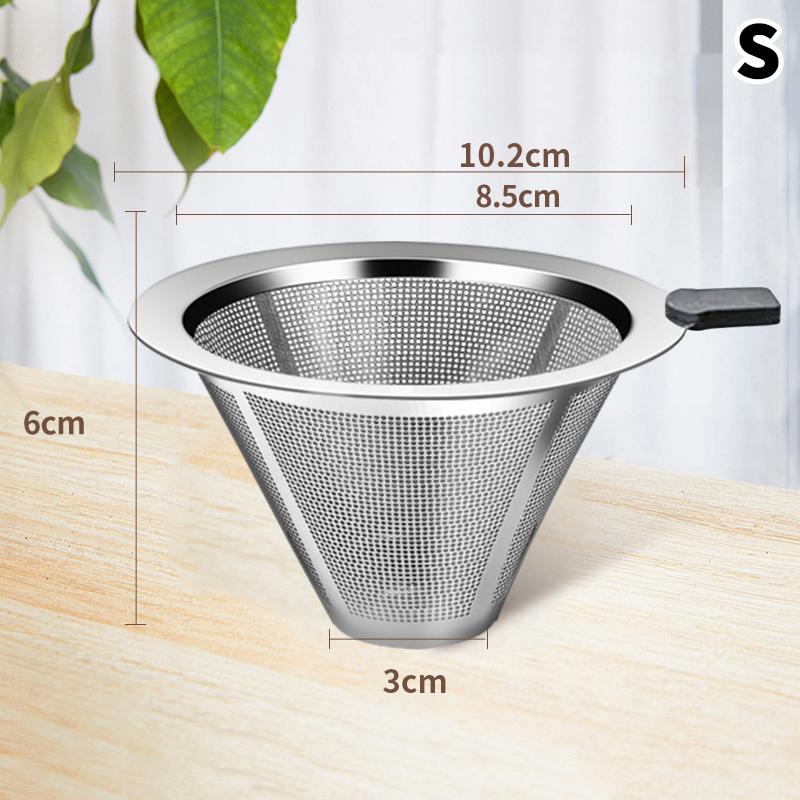 Многоразовый держатель фильтра для кофе, универсальный двухслойный фильтр для кофе из нержавеющей стали, кофейные аксессуары, инструмент для приготовления кофе