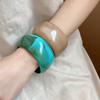 Exaggerated Irregular Wide Bracelet Colorful Geometric Hand Ring Unique Retro Acrylic Bangle  Daily