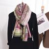 Fashion Country Scenic Big Tree Printing Temperament Scarf Women's Long Warm High-end Imitation Cashmere Shawl