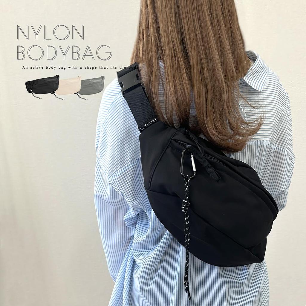 Body Large Shoulder Crossbody One Water [Giselle] Bag, Capacity, Bag, Lightweight, Bag, Shoulder, Repellent, Nylon, Carabiner, Light, Plain, Women's