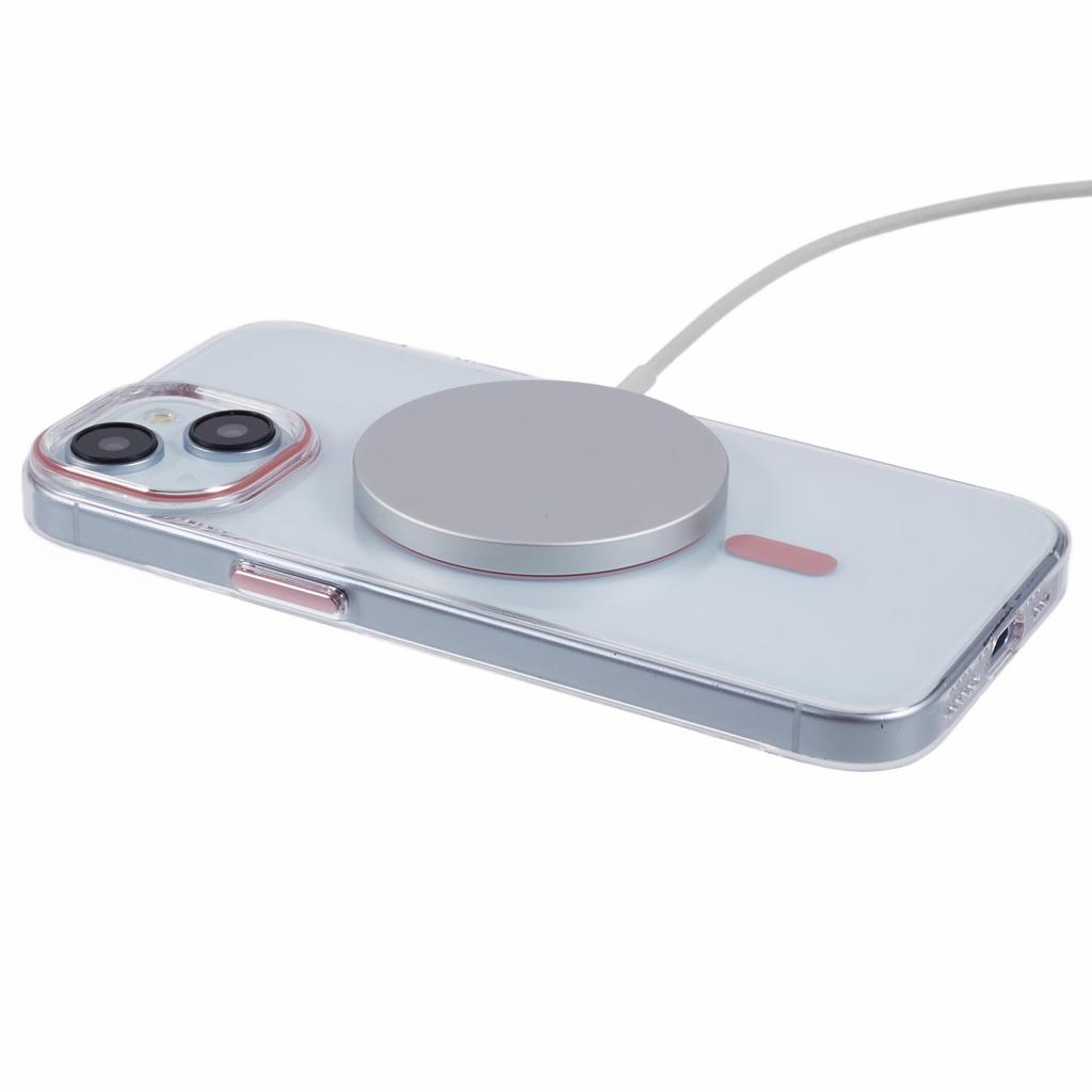 For iPhone 13 Magnetic Phone Case Thickened Hard PC Cover with Metal Buttons