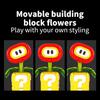 Cartoon Game Question Box Flower Building Blocks Set Retro Game Character MOC Bricks Model Toy Desktop Ornament Collectible Gift
