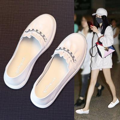 Новые туфли на плоской подошве на одну ногу, летние повседневные туфли Bean Single, обувь для беременных женщин