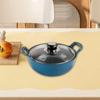 Чугунная эмалированная кастрюля Компактная переносная кастрюля для кухни Пикника Кемпинга