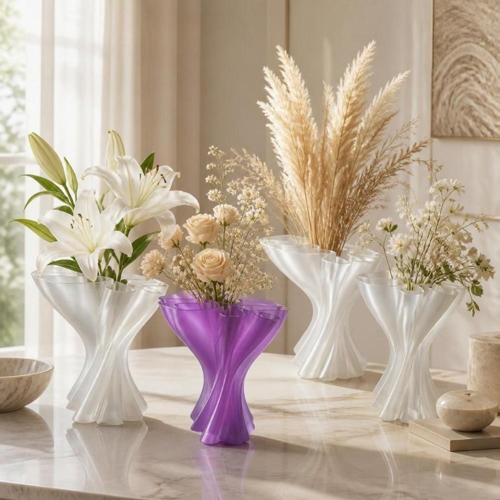 Creative Desktop Ornament 3D Printed Flower Display Container Home Decor Flower Bouquet Vase Home