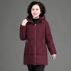 Thick Hooded Cotton Coat for Middle-Aged and Elderly Mothers Loose and Warm Cotton Jacket for Women
