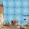 Hippie wallpaper blue background, azure background for living room and bedroom 50x1000