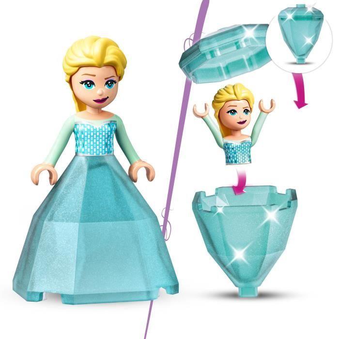 LEGO® 43199 Disney La Cour du Château d’Elsa, Jouet de Construction pour Enfants, Mini-Poupée Reine des Neiges 2 et Robe Diamant