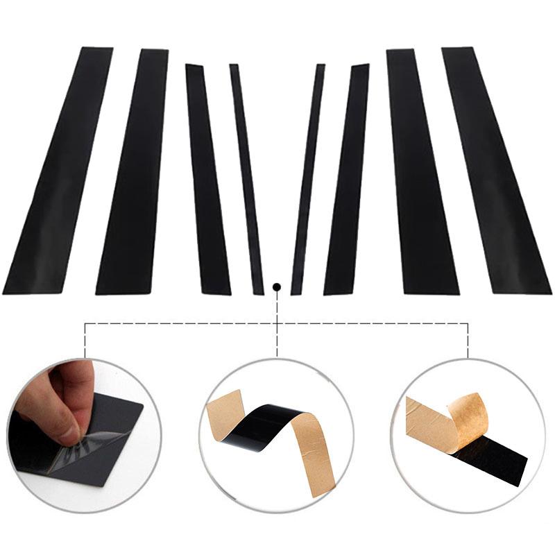 8 шт. Накладки на центральную среднюю стойку BC стойку двери и окна с зеркальным эффектом для Jeep Grand Cherokee L WL75 WL74