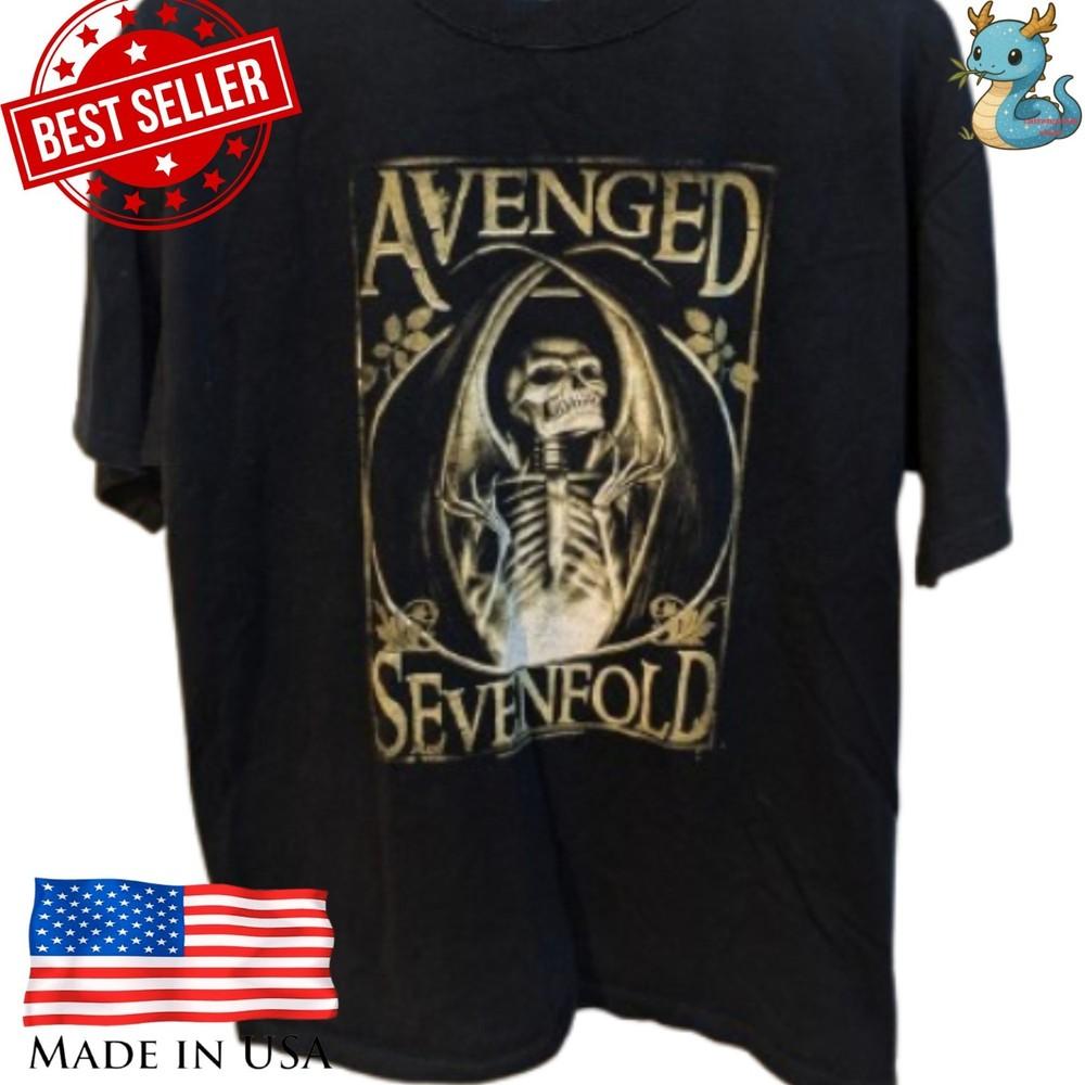 Avenged Sevenfold Повторный выпуск Графическая футболка Город Зла 20-й год Футболка группы Унисекс