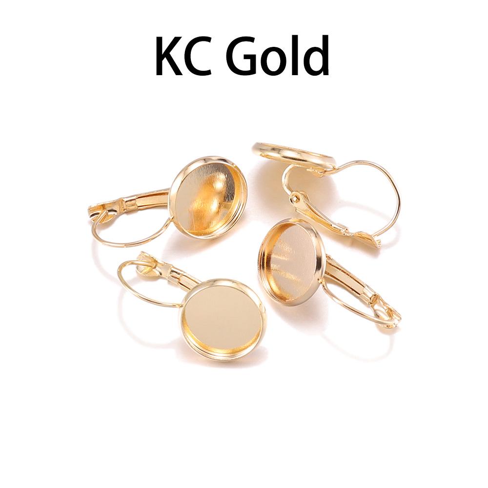 8 10 12 14 16 18 20 25 Mm French Lever Cabochon Earring Setting Blank Earring Base Cameo Bezels Tray For Jewelry Making Supplies