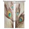 Павлиньи перья Винтажные занавески на окна Тюль для гостиной, спальни, кухни, украшения для окон, шторы