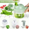 4 In 1 Electric Vegetable Cutter Food Processor Garlic Masher Wireless Grinder Handheld Blender Auto Slicer Kitchen Accessories