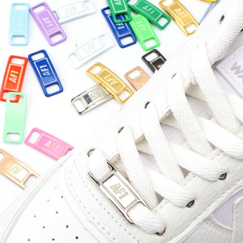 NO.8 2 шт. AF1 светящиеся шнурки с пряжкой ночью флуоресцентные светящиеся аксессуары для кроссовок металлический замок DIY украшение для шнурков