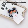 Милые Halloweenские Резинки для Волос для Девочек 2 шт. Женские Девочки, Эластичный Держатель для Хвоста Разноцветные Аксессуары для Прогулок с Подвесками Тыква/Призрак/Кошка, Мультяшные Дети