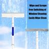 Window Cleaning Squeegee Double-Sided Spray Expansion Window Cleaner with Long Handle Handheld Window Mirror Squeegee