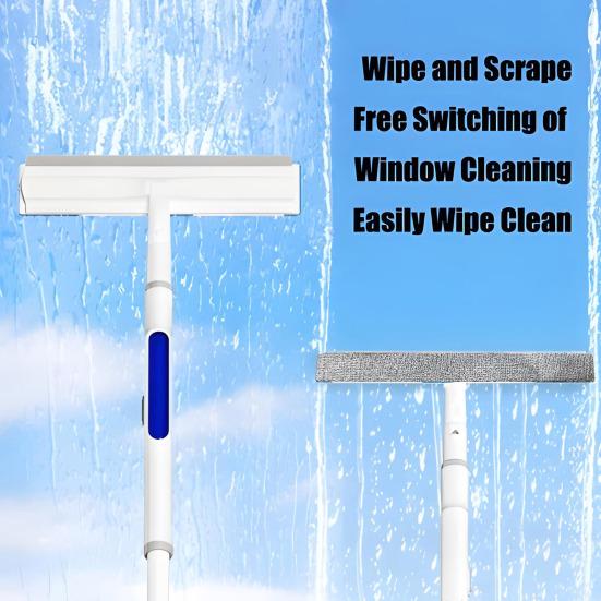 Скребок для чистки окон, двусторонний распылитель, расширительный скребок для мытья окон с длинной ручкой, ручной скребок для окон и зеркал