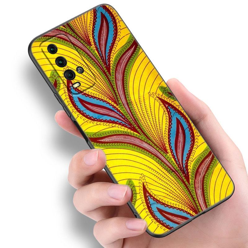 Эстетичный чехол для телефона из африканской восковой ткани для Xiaomi Redmi Note 5 6 9T K20 K40 K50 Pro 7A 8A 9A 9C 9i 10A 10C A1 S2 TPU Черная крышка