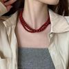 Ankola Red Pearl Beaded Retro Necklace - Autumn/Winter 2025 Collection