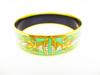 Authentic HERMES Enamel Bangle Bracelet Green Multicolor Emaiyu GM #6652 Refurbished