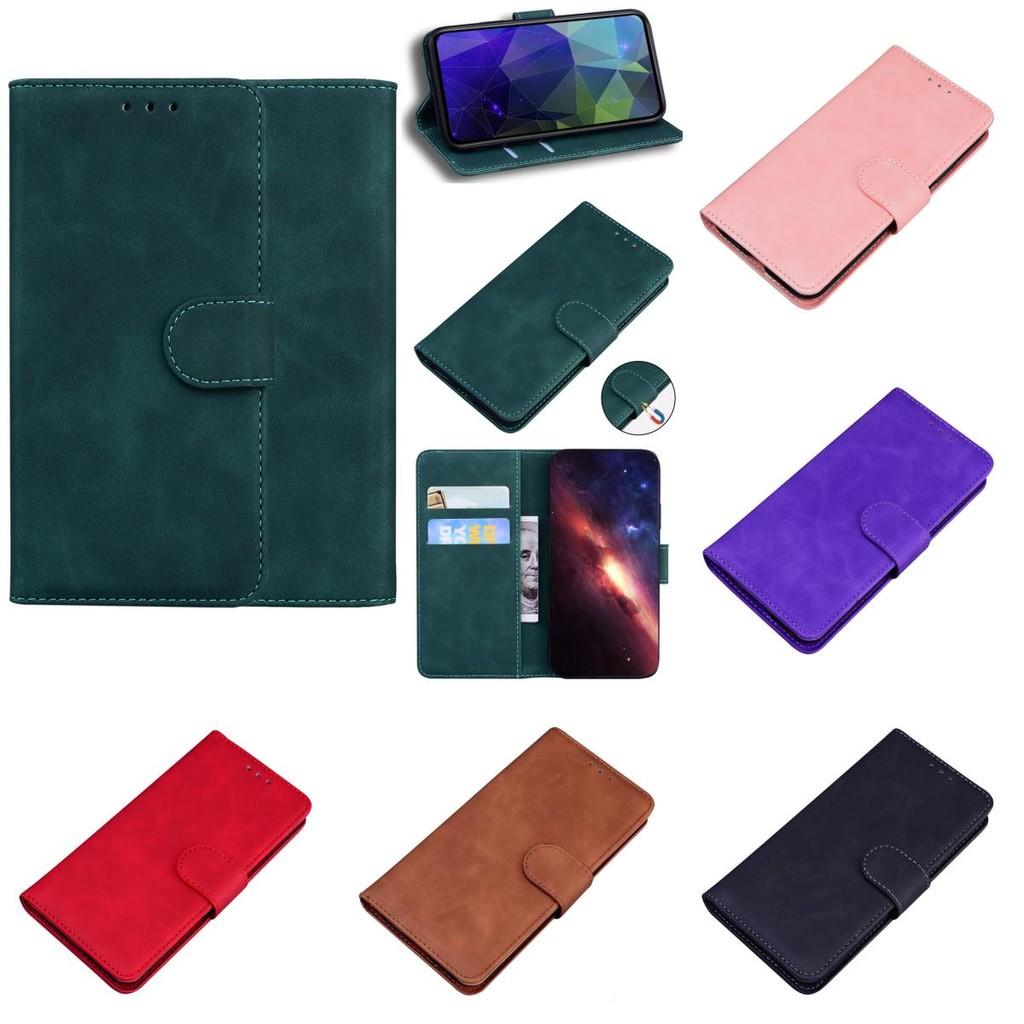 Galaxy For A06 Solid Color Skin Leather Phone Case Women Men Magnetic