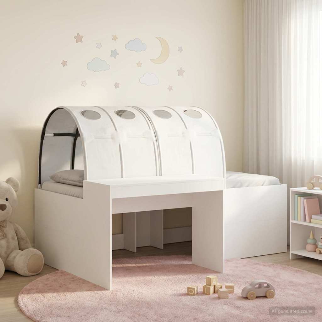 Bed with Tunnel 4 pcs Artisan Oak and White Particleboard
