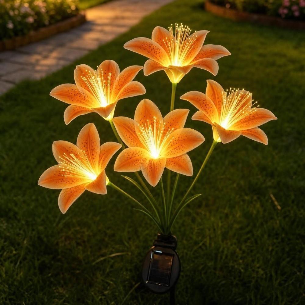 LED Simulated Lawn Decoration Light Solar Powered Flower Landscape Light For Women