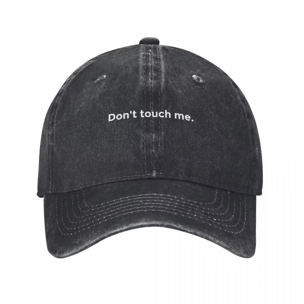 Dont Touch Me Graphic Washed Cotton Baseball Cap for Unisex Women Casual Adjustable Sun Hat