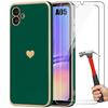 Case - Samsung - Galaxy A05 - Shockproof - Night Green - Luxury with Heart Pattern