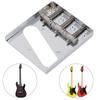Silver Electric Guitar Bridge Metal Guitar Tailpiece Set Fixed Guitar Bridge  For Electric Guitar