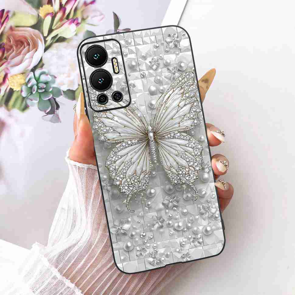 For Infinix Hot 12 Case Nice Butterfly Back Cover Phone Case Soft TPU Silicone Coque Cases For Infinix Hot12 Hot 12 Bumper