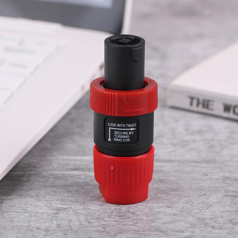 1Pcs Nl4Fc 4Pins Professional Speakon Male Plug Compatible Audio Speaker Audio Amplifier Cable Connector Professional Plug