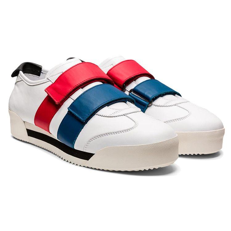 ONITSUKA TIGER Мужские кроссовки Mexico 66 SD PF Белые с классическим красным, низкие, на липучке 1183B671-101