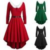 Ladies Christmas Fancy Dress Mrs Santa Claus Slim Fit Gown Xmas Party Cosplay Costumes Dresses Plus Size