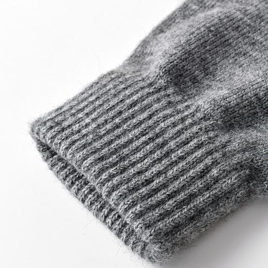 Женские вязаные перчатки Зимние перчатки с красными ногтями Утепленные теплые перчатки с полными пальцами для повседневных прогулок, катания на лыжах, езды на велосипеде