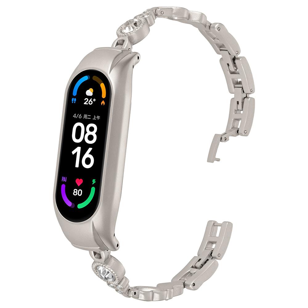 For Xiaomi Smart Band 9 NFC/9/8 NFC/8 Watch Bracelet Rhinestones Decor Metal Strap Replacement